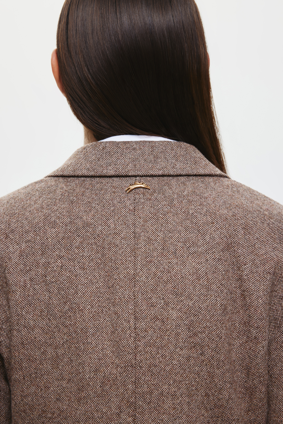 Жакет прилегающий из шерстяного твида