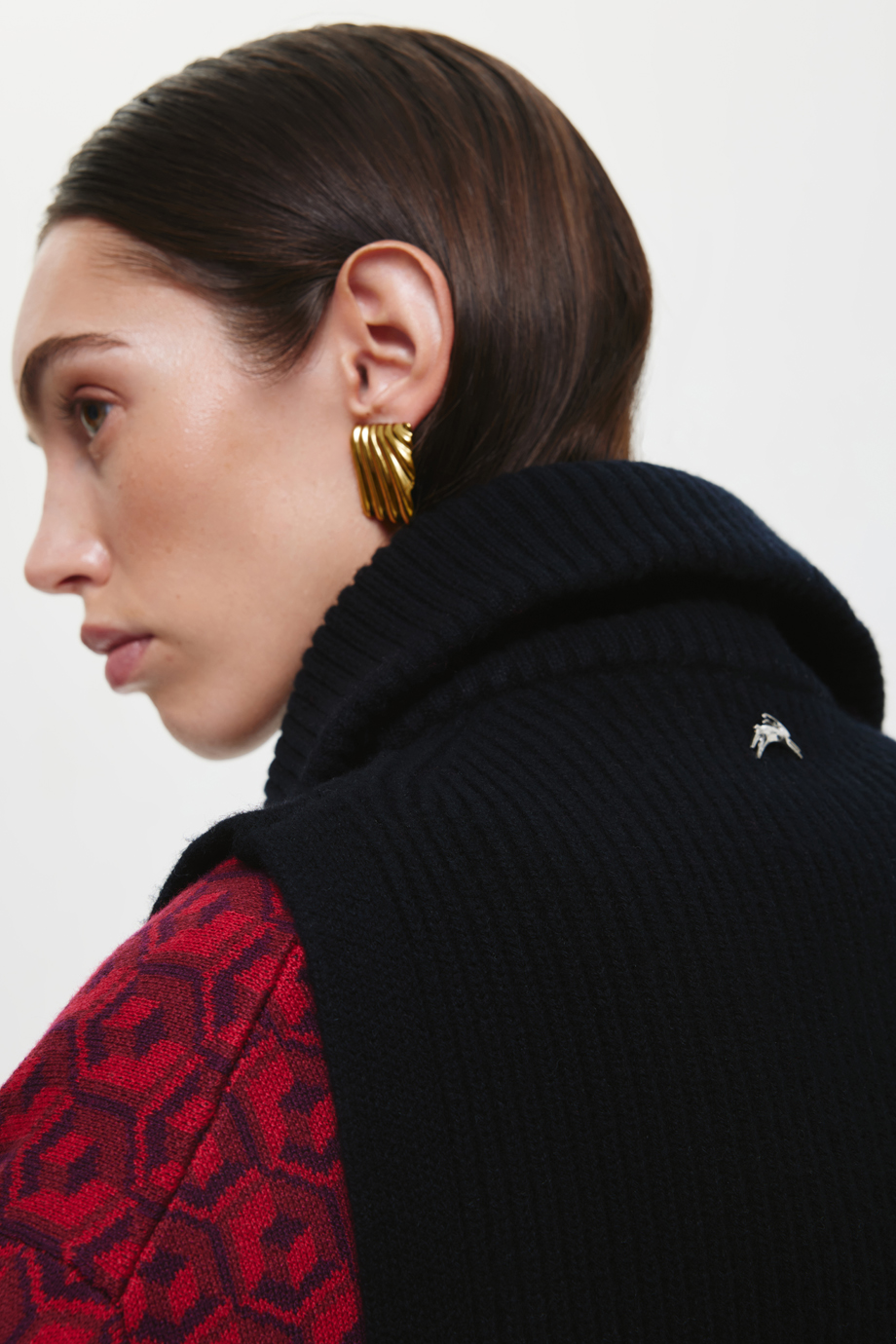 Манишка шерстяная на молнии