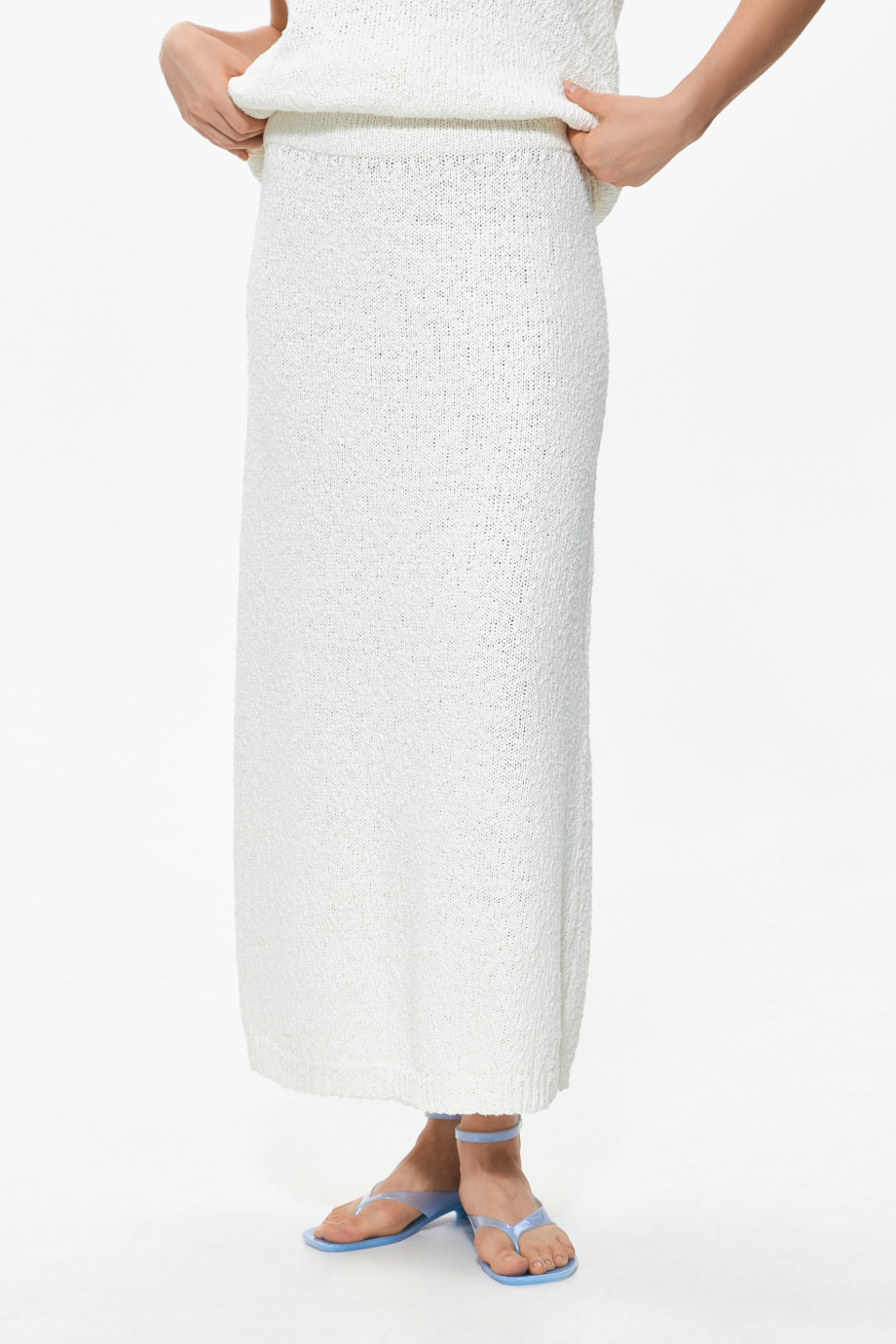 Юбка вязаная из хлопка букле