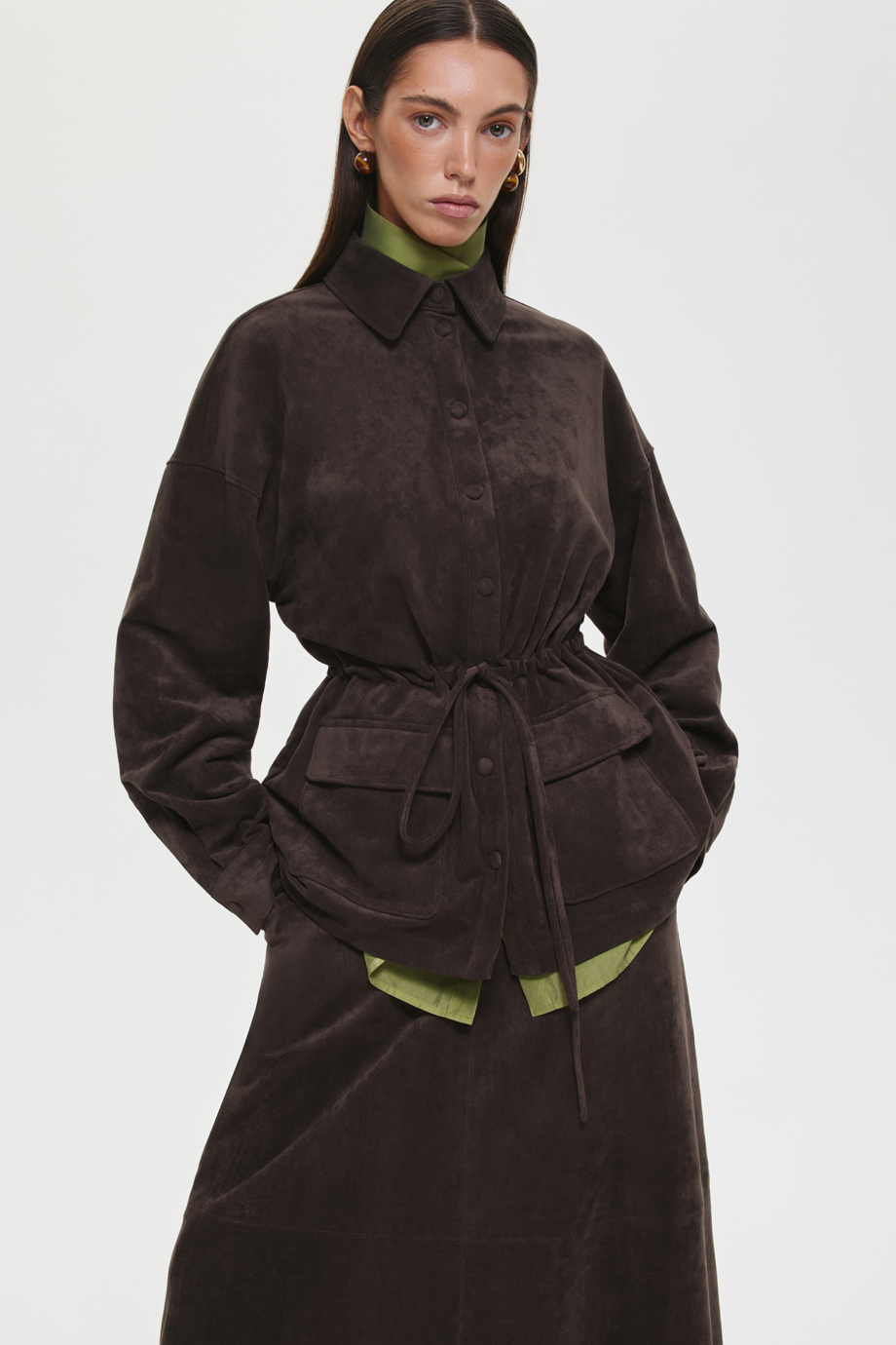 Рубашка из экозамши