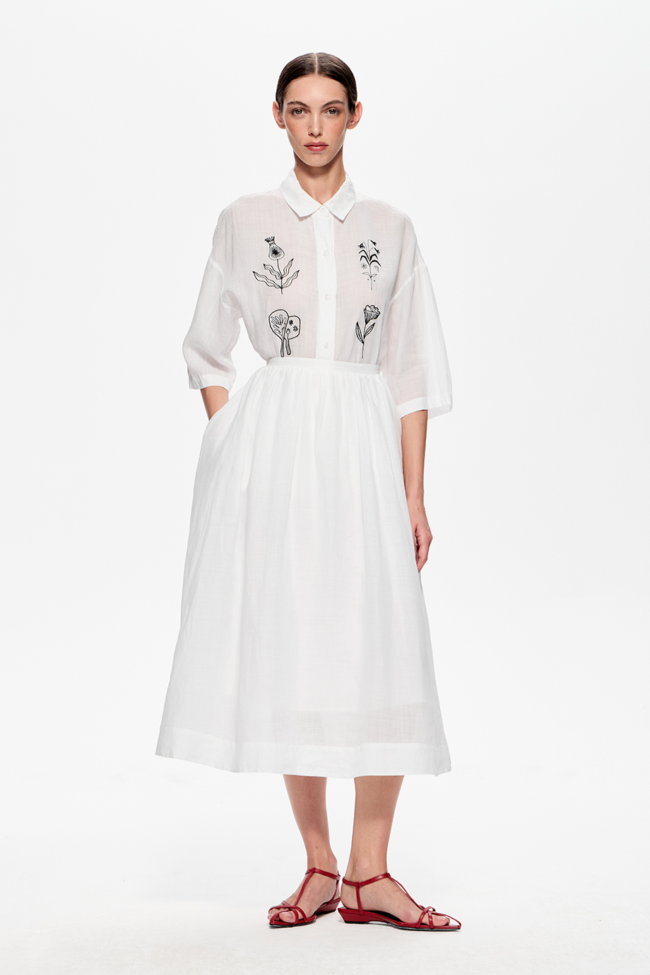 Юбка-миди из рами