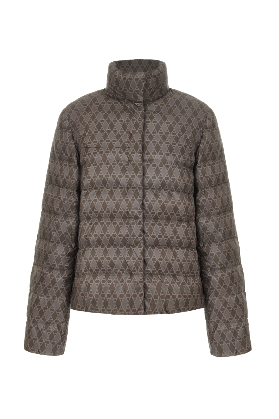 Пуховик легкий с принтом