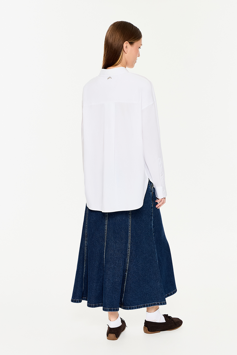 Рубашка свободная с вышивкой