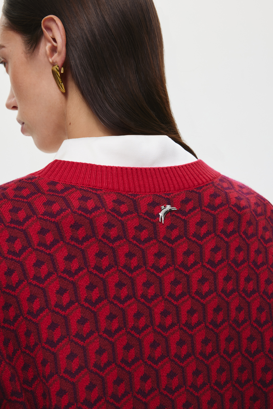 Кардиган с лого-паттерном