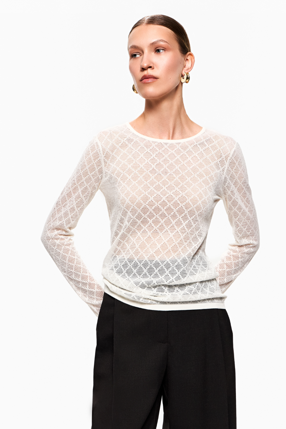 Джемпер ажурный