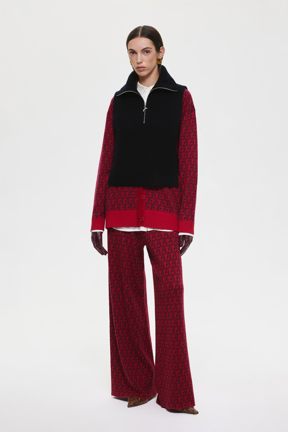 Манишка шерстяная на молнии