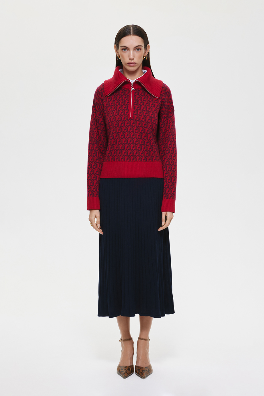 Джемпер с отложным воротником Джемпер с отложным воротником