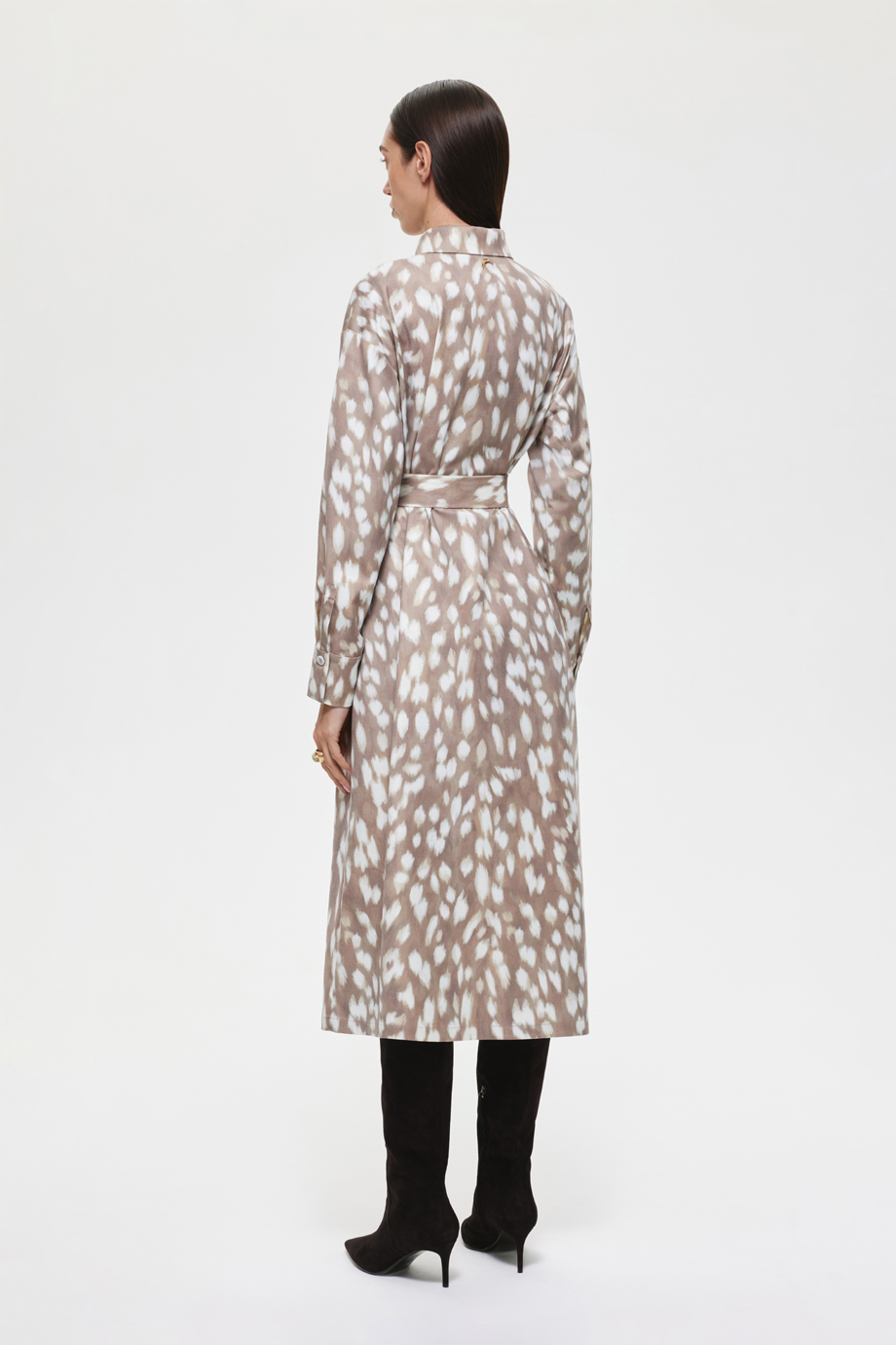 Платье-рубашка с принтом