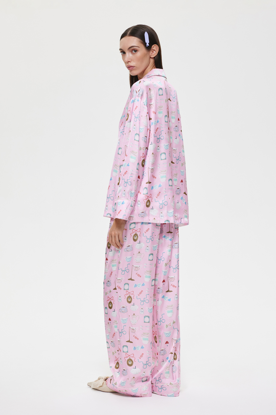 Брюки пижамные с принтом