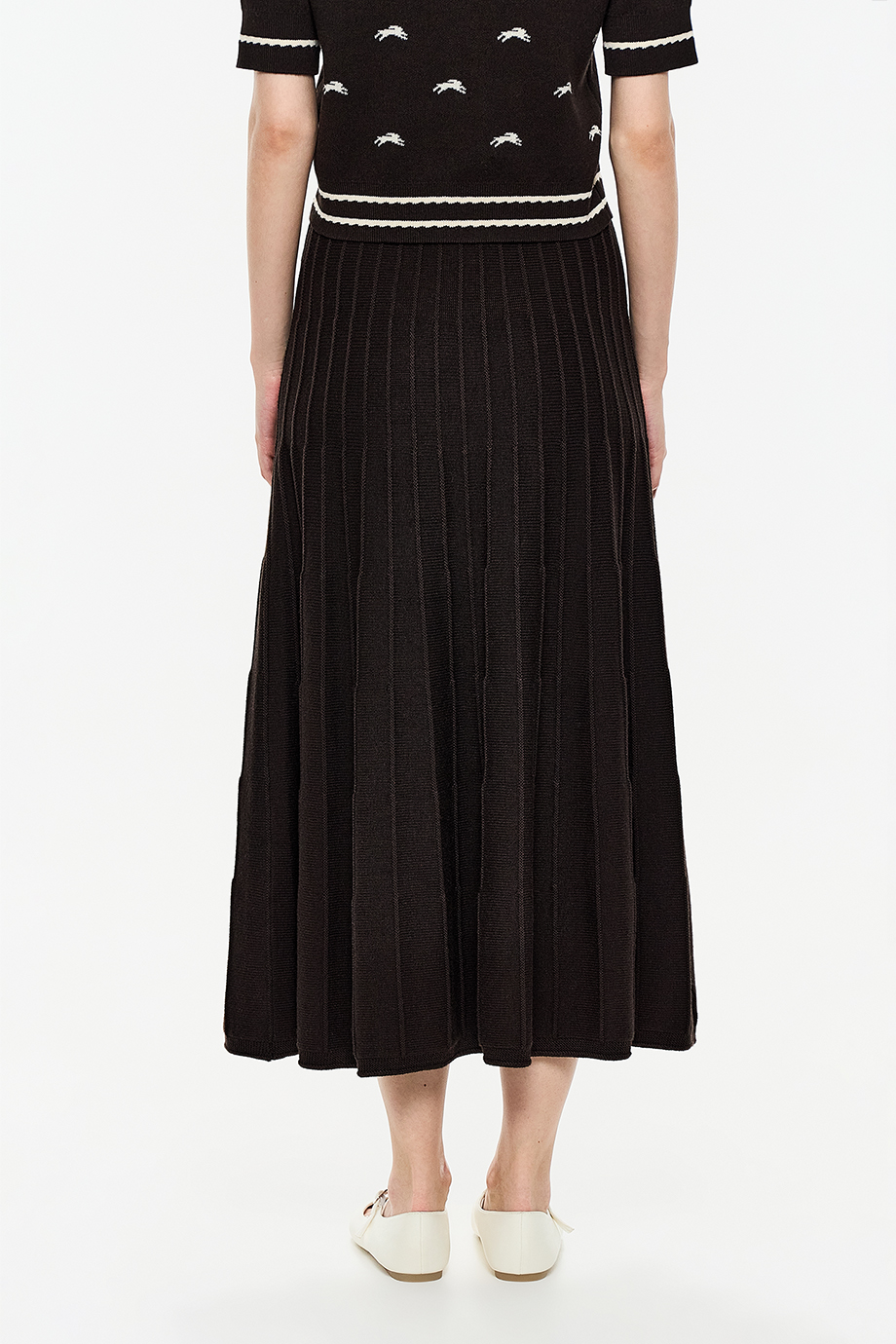 Юбка вязаная из смесового тенселя и кашемира