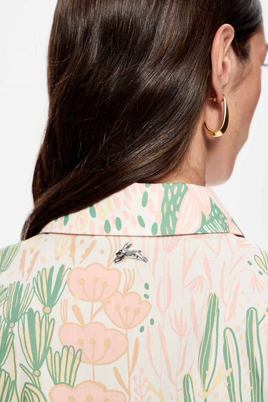 Блузка укороченная с принтом