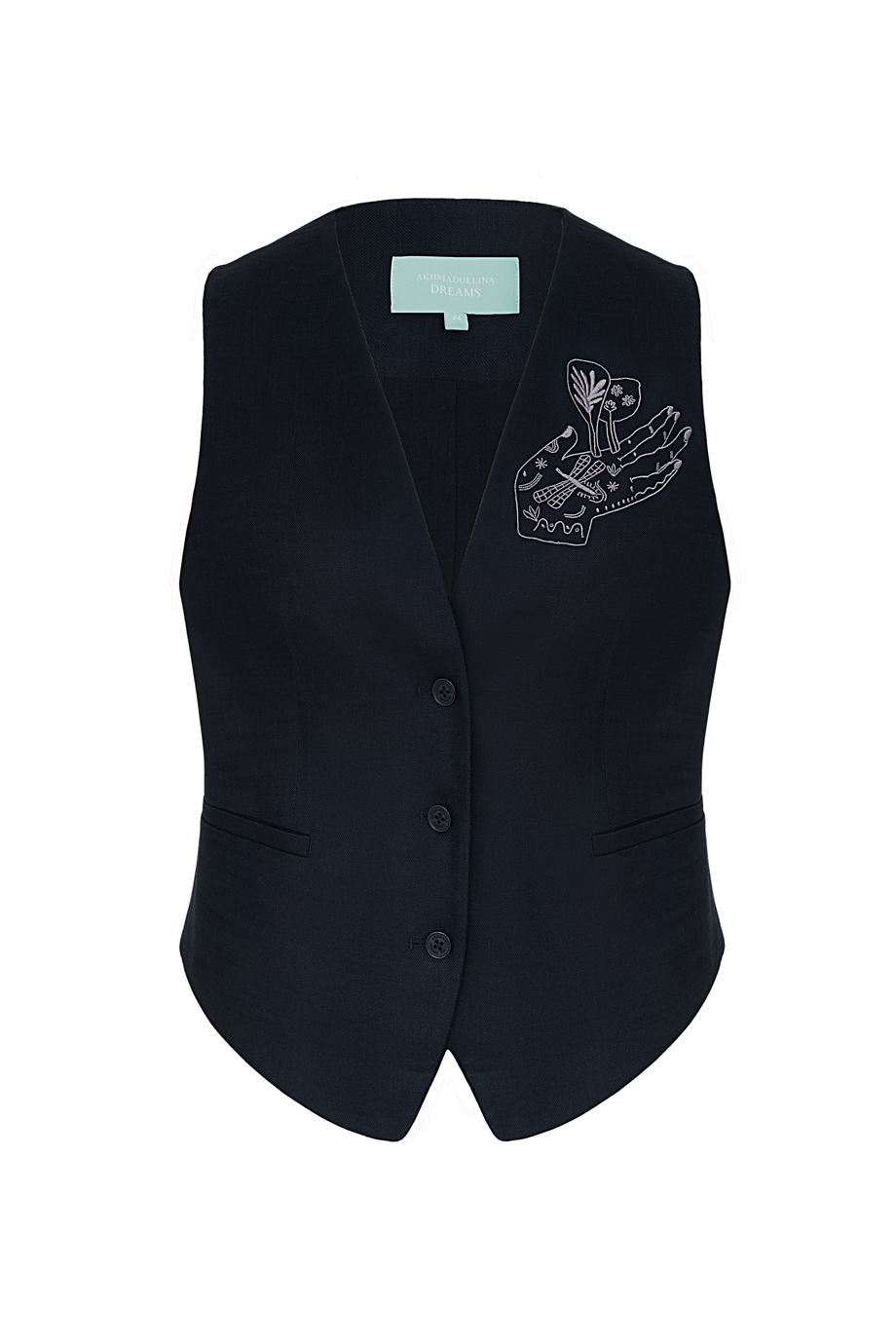 Льняной жилет