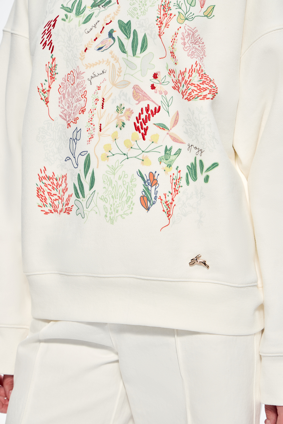 Свитшот с принтом и вышивкой
