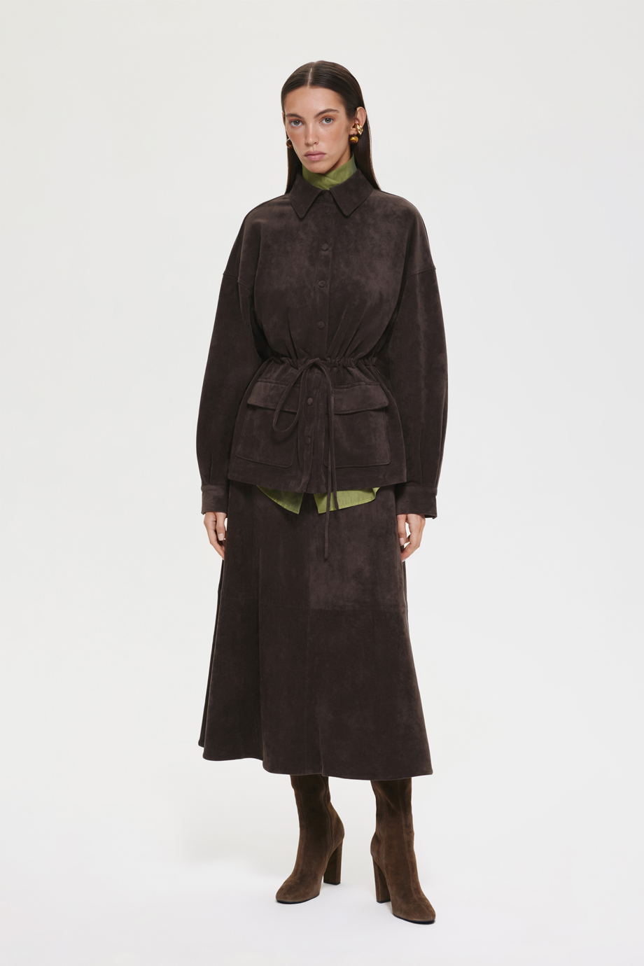 Рубашка из экозамши