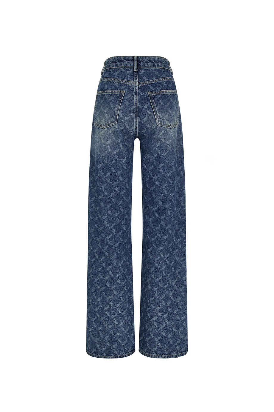 Джинсы straight с паттерном