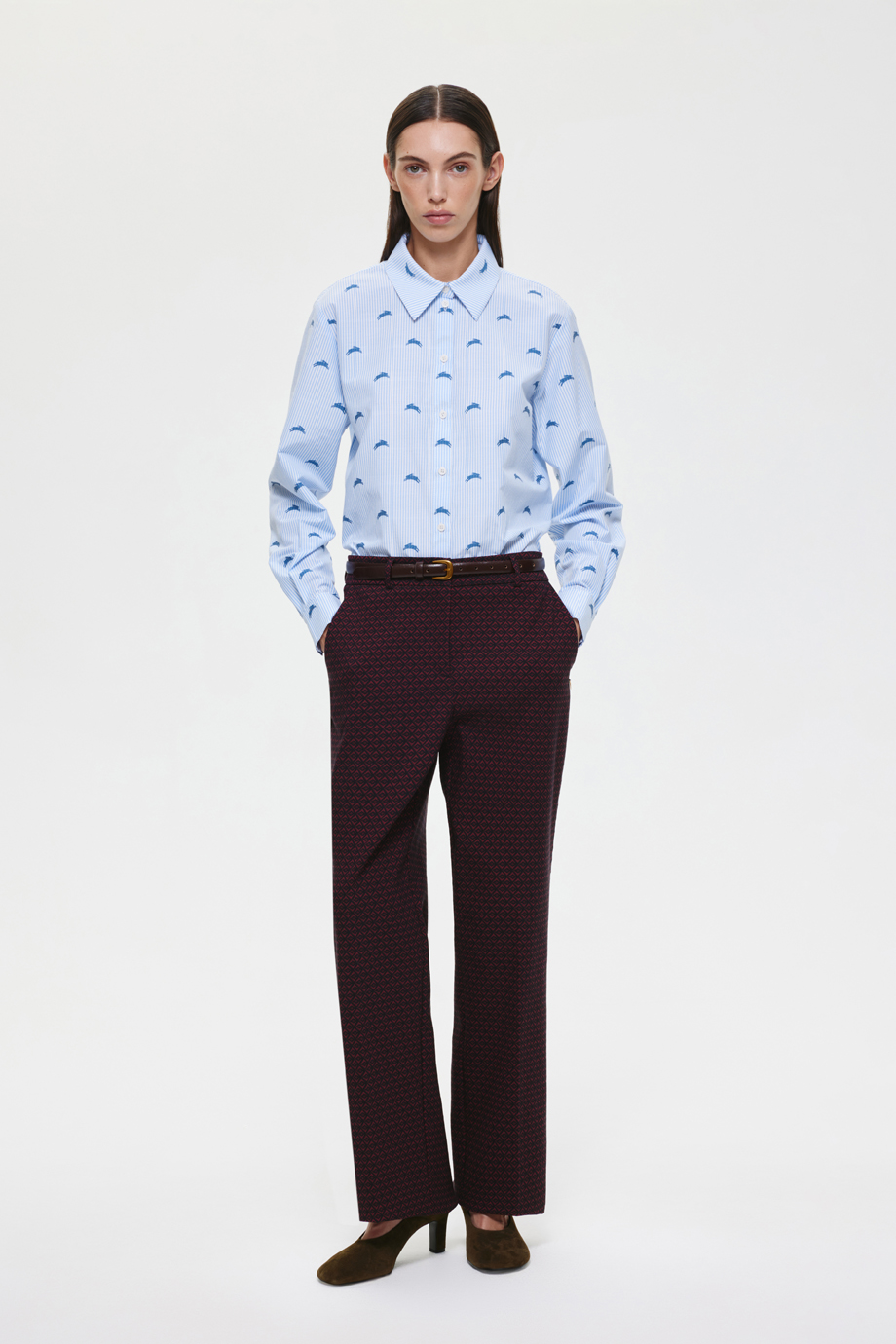 Рубашка с лого-паттерном