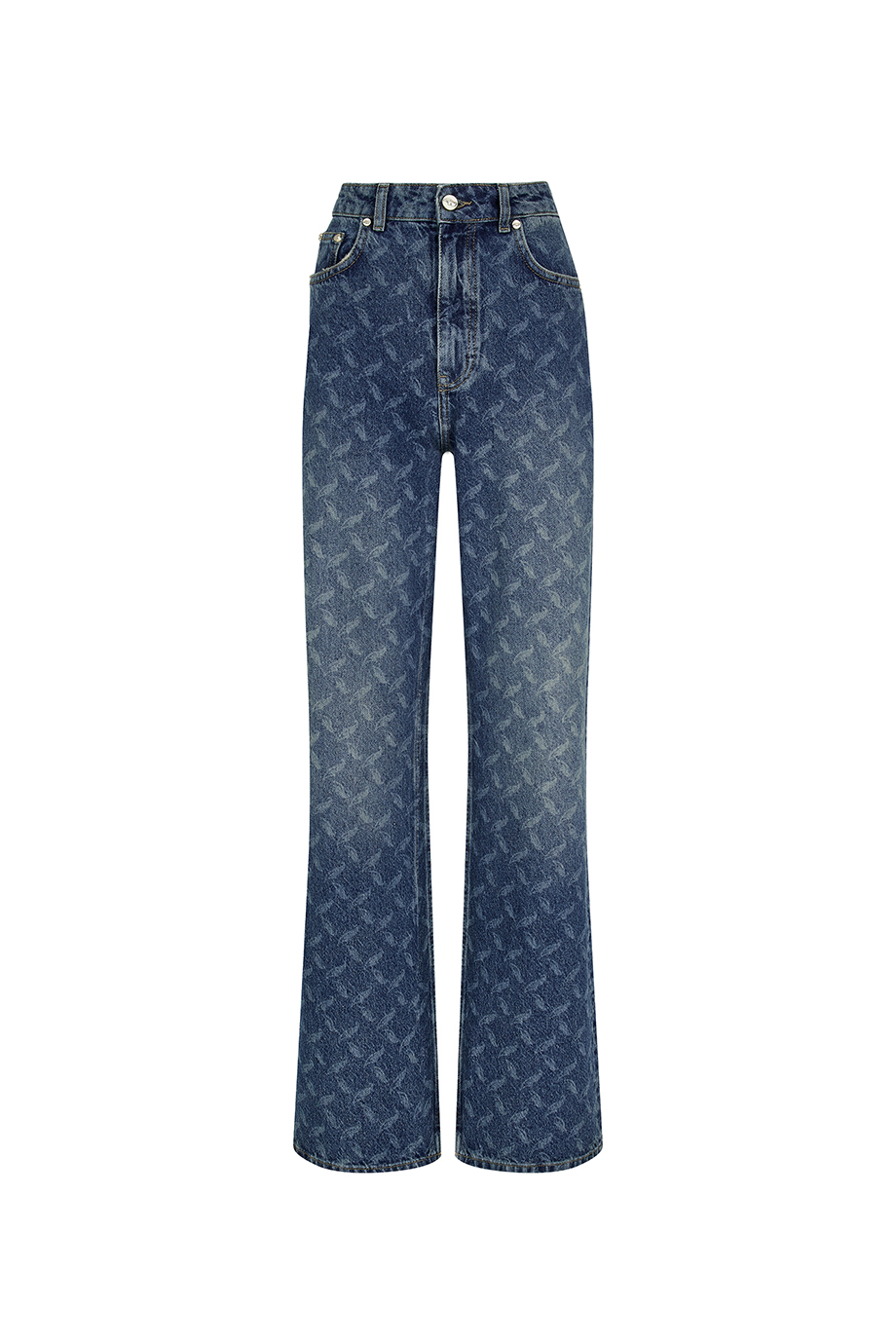 Джинсы straight с паттерном Джинсы straight с паттерном