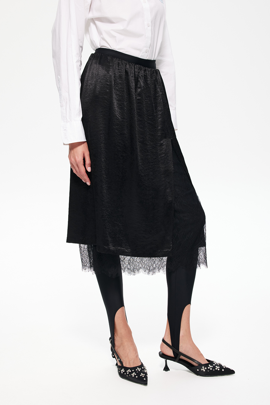 Юбка с кружевом