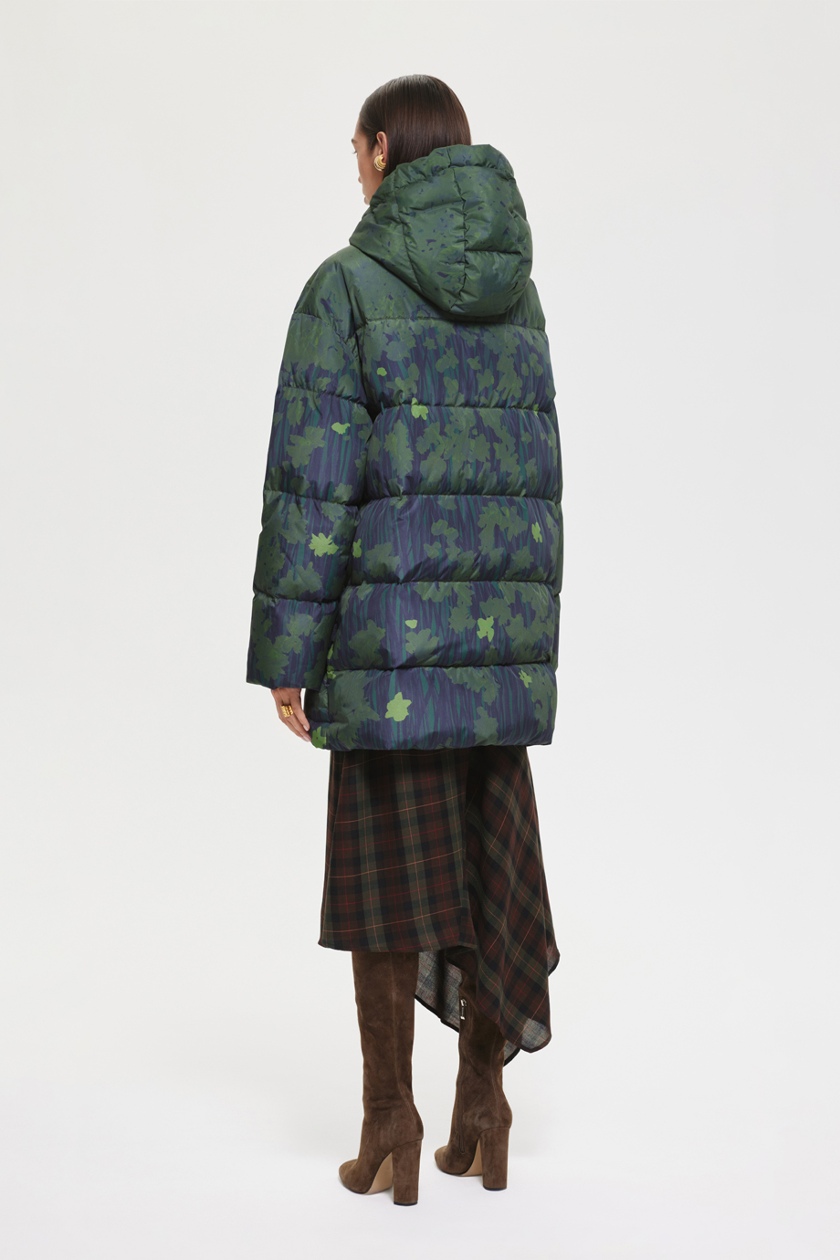 Пуховик с принтом