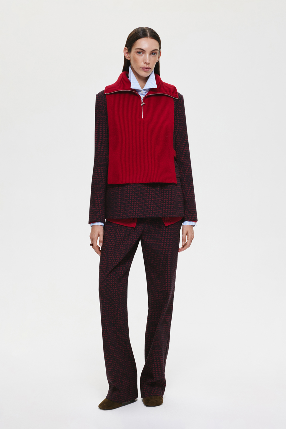 Манишка шерстяная на молнии