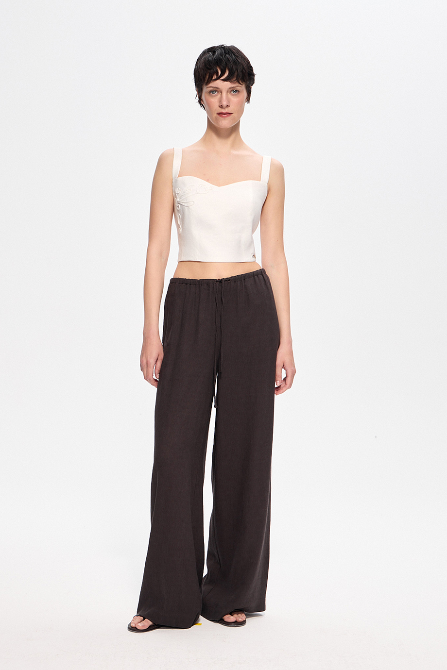 Брюки пижамного стиля