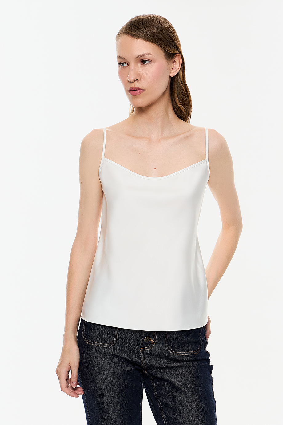 Атласный топ