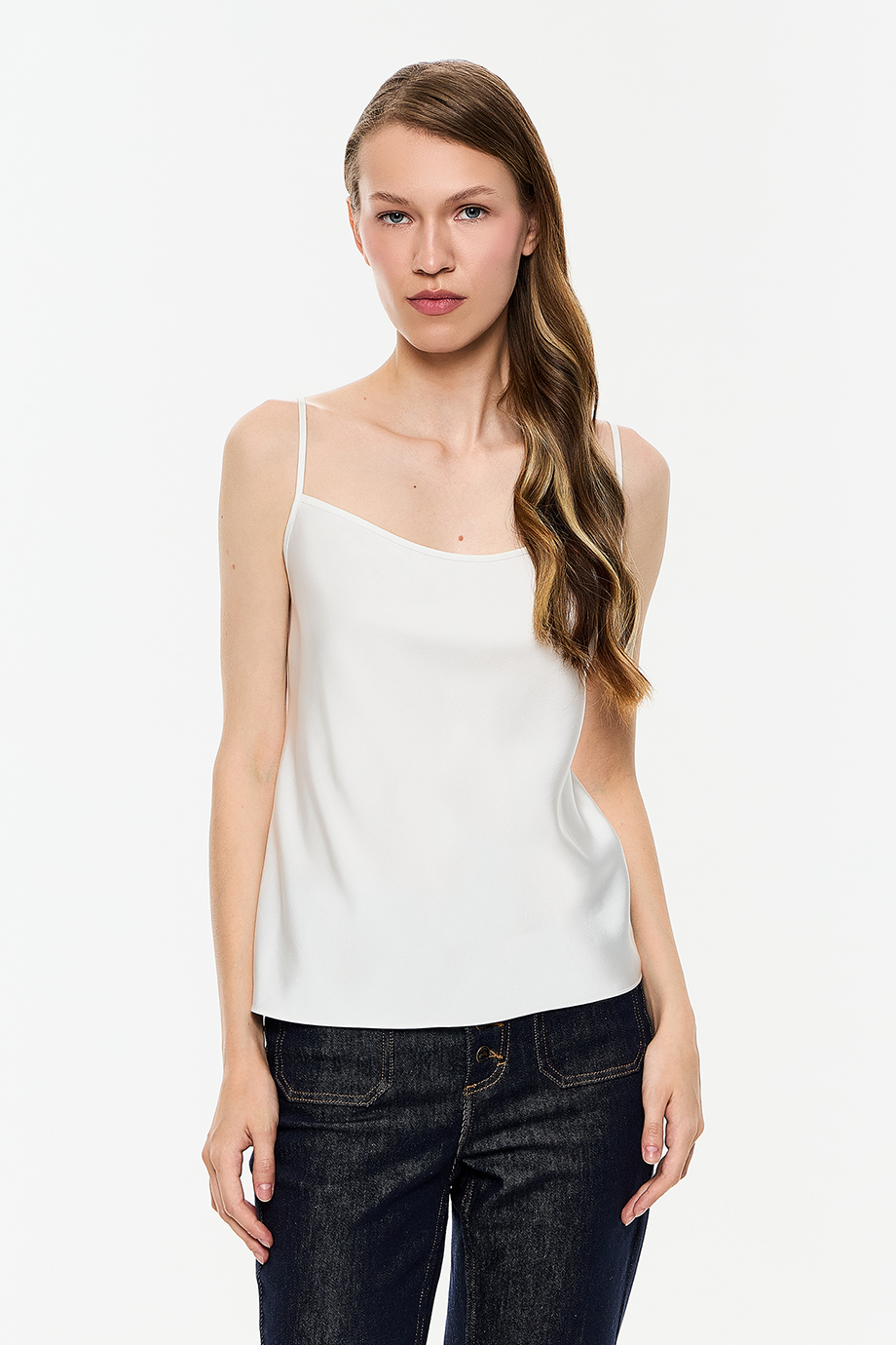 Атласный топ