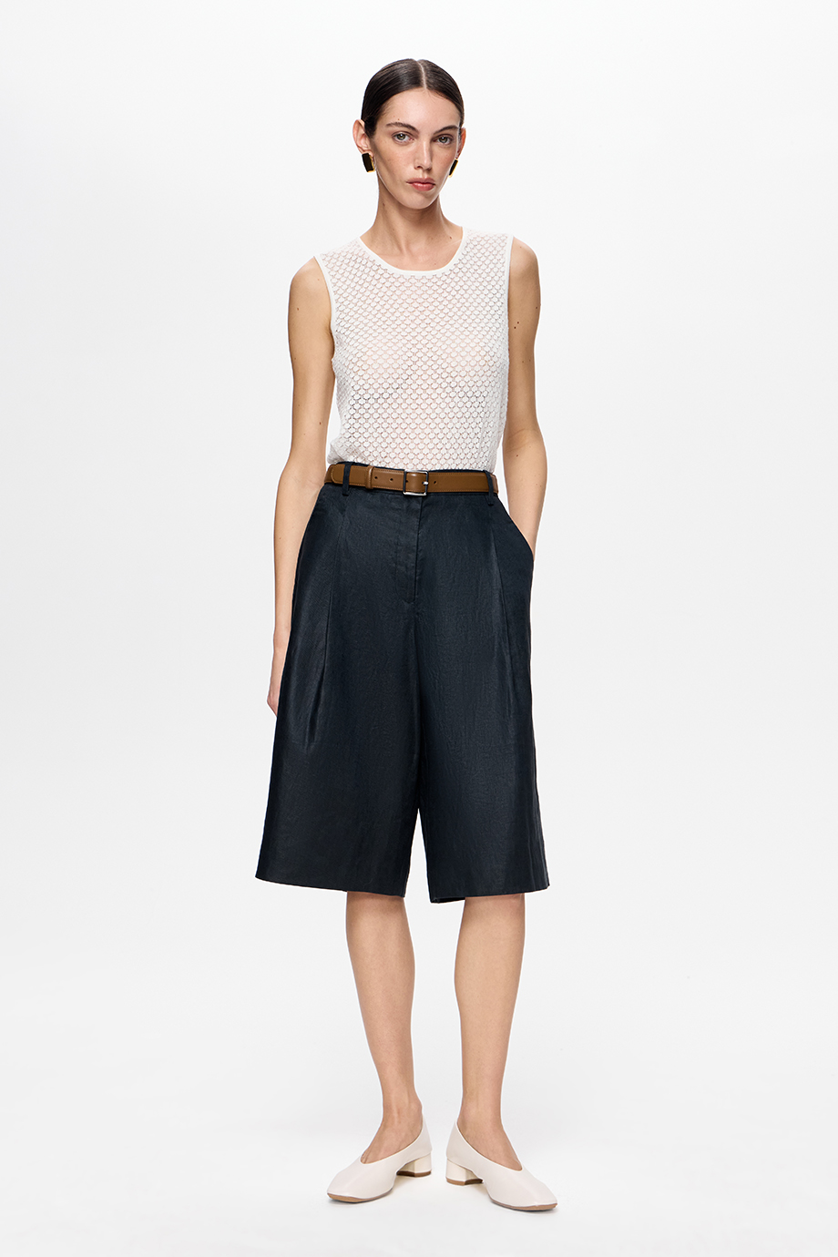 Льняные шорты