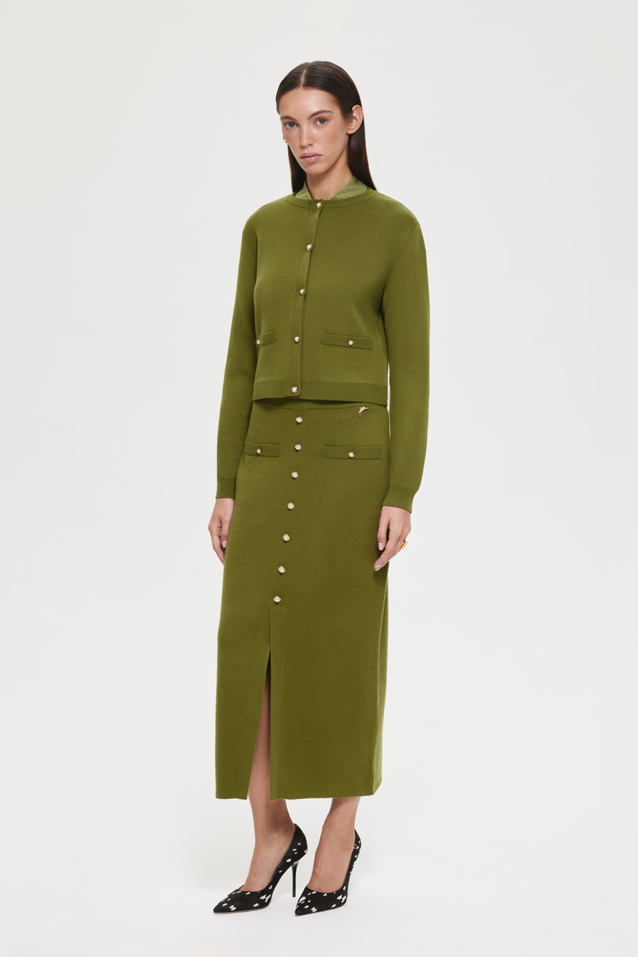 Юбка-карандаш вязаная