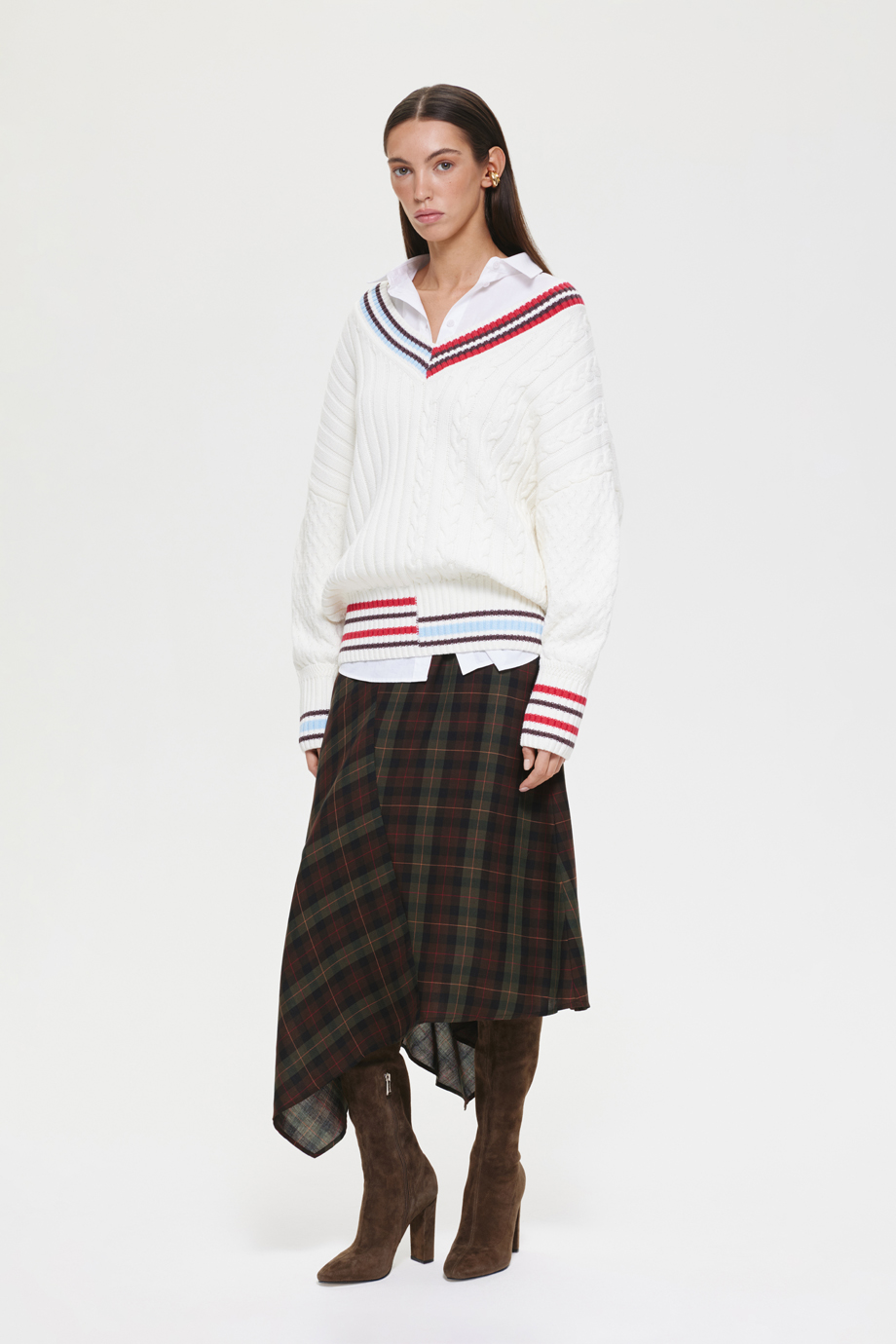 Джемпер с косами