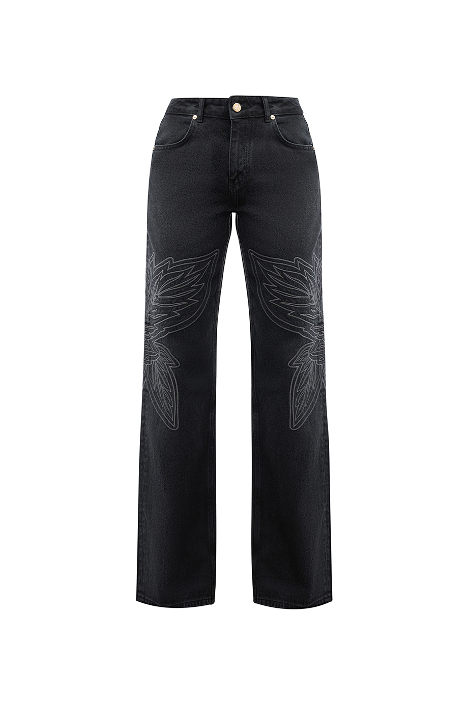 Джинсы с орнаментальным паттерном