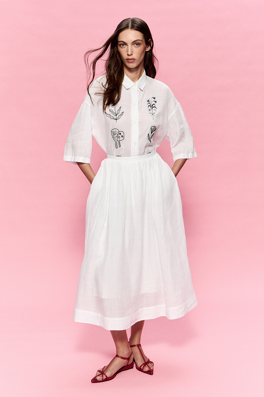 Юбка-миди из рами