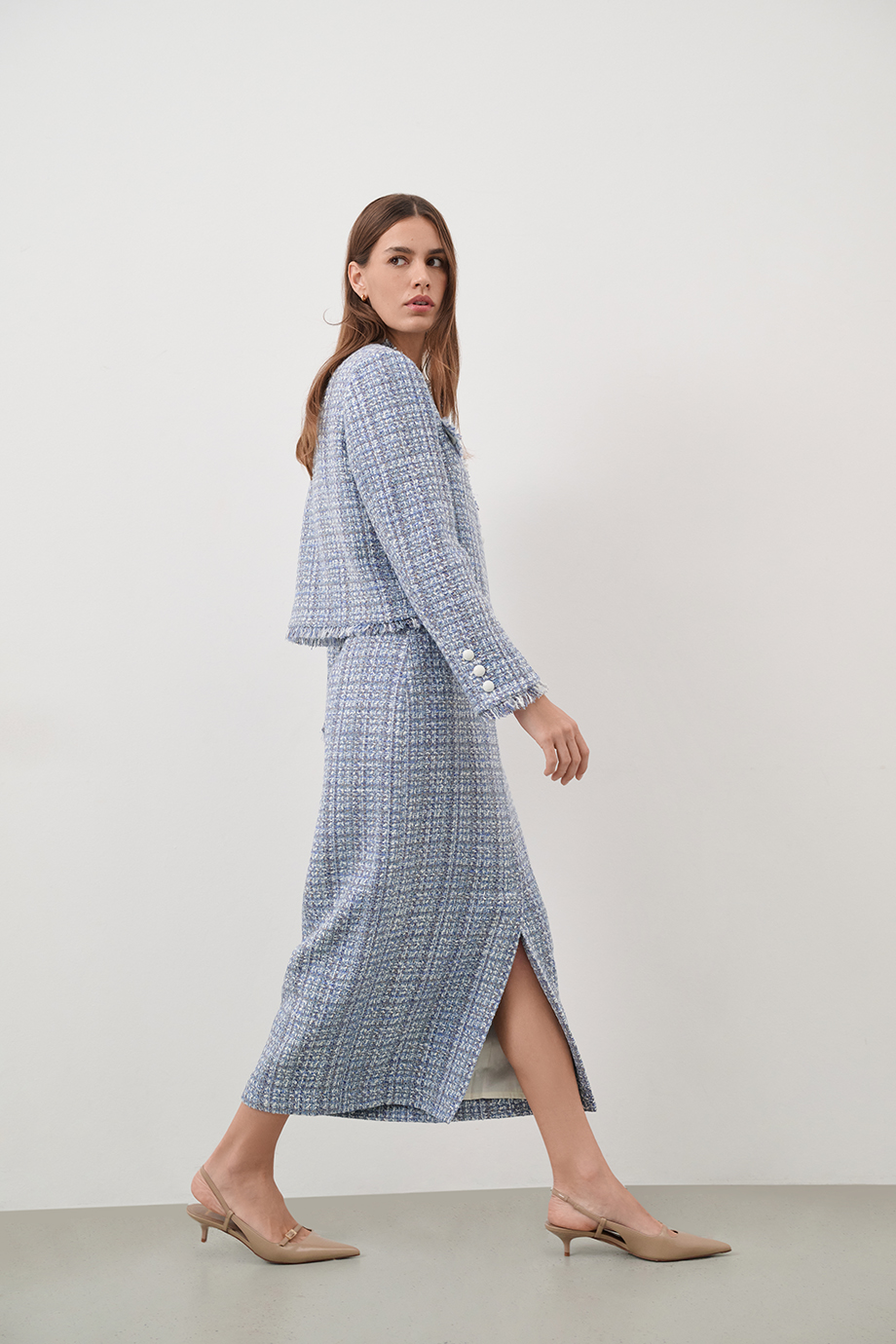 Юбка-карандаш из твида