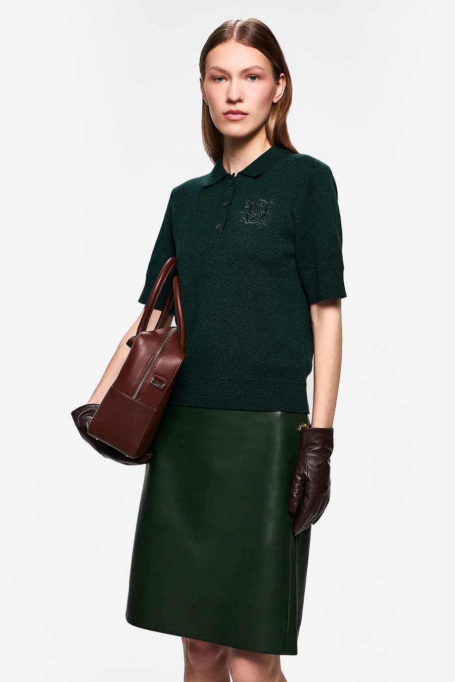 Юбка из экокожи