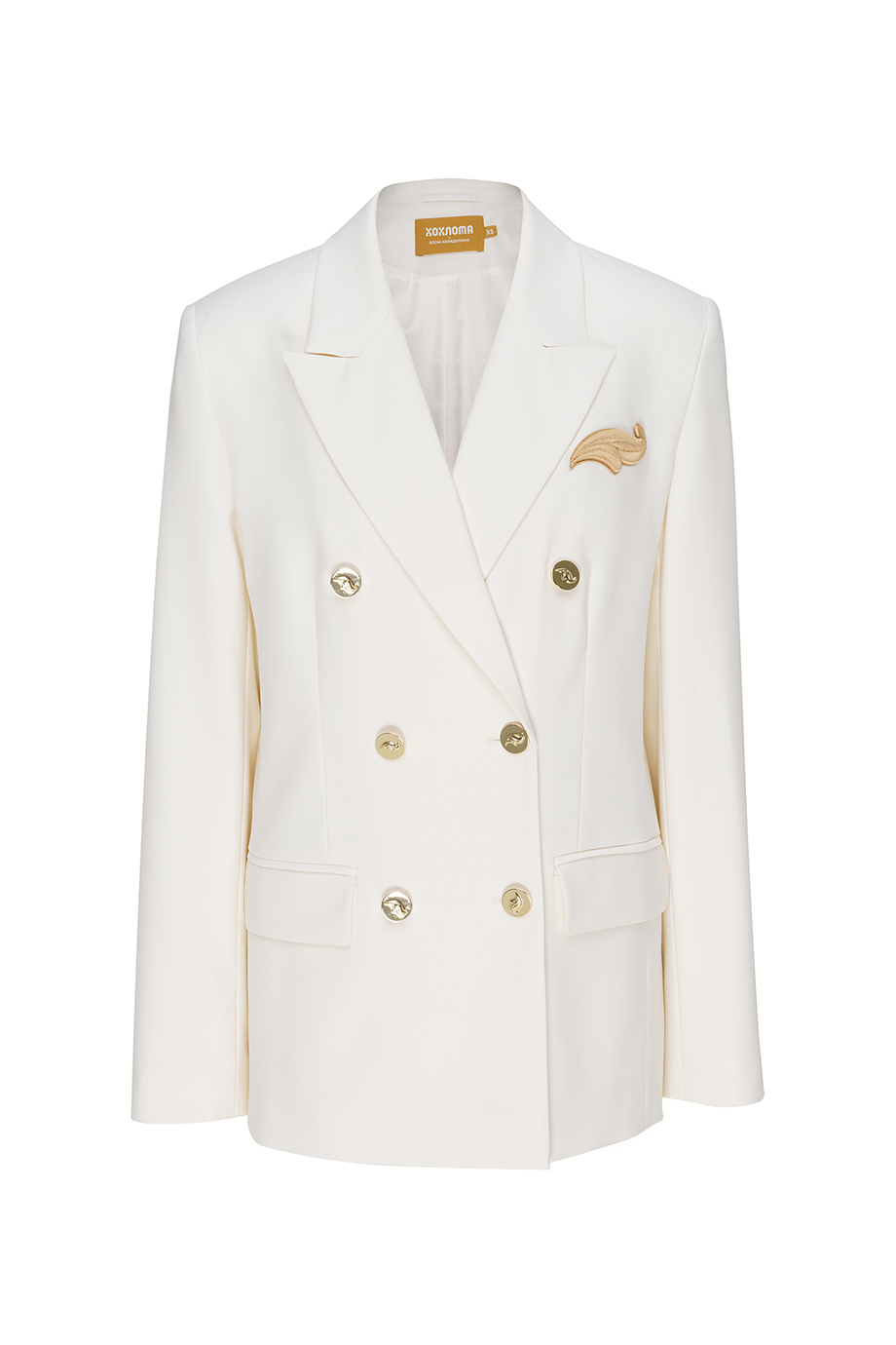 Двубортный жакет из премиальной шерсти