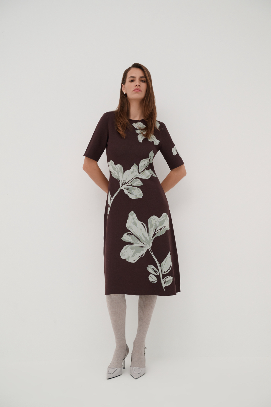 Платье с жаккардовым рисунком