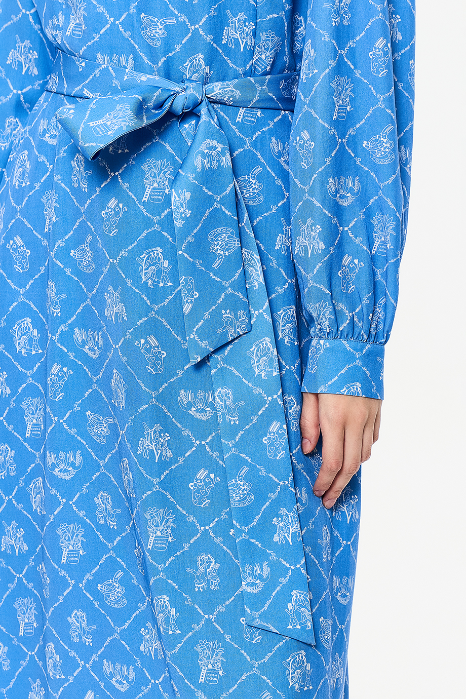 Платье-миди с поясом