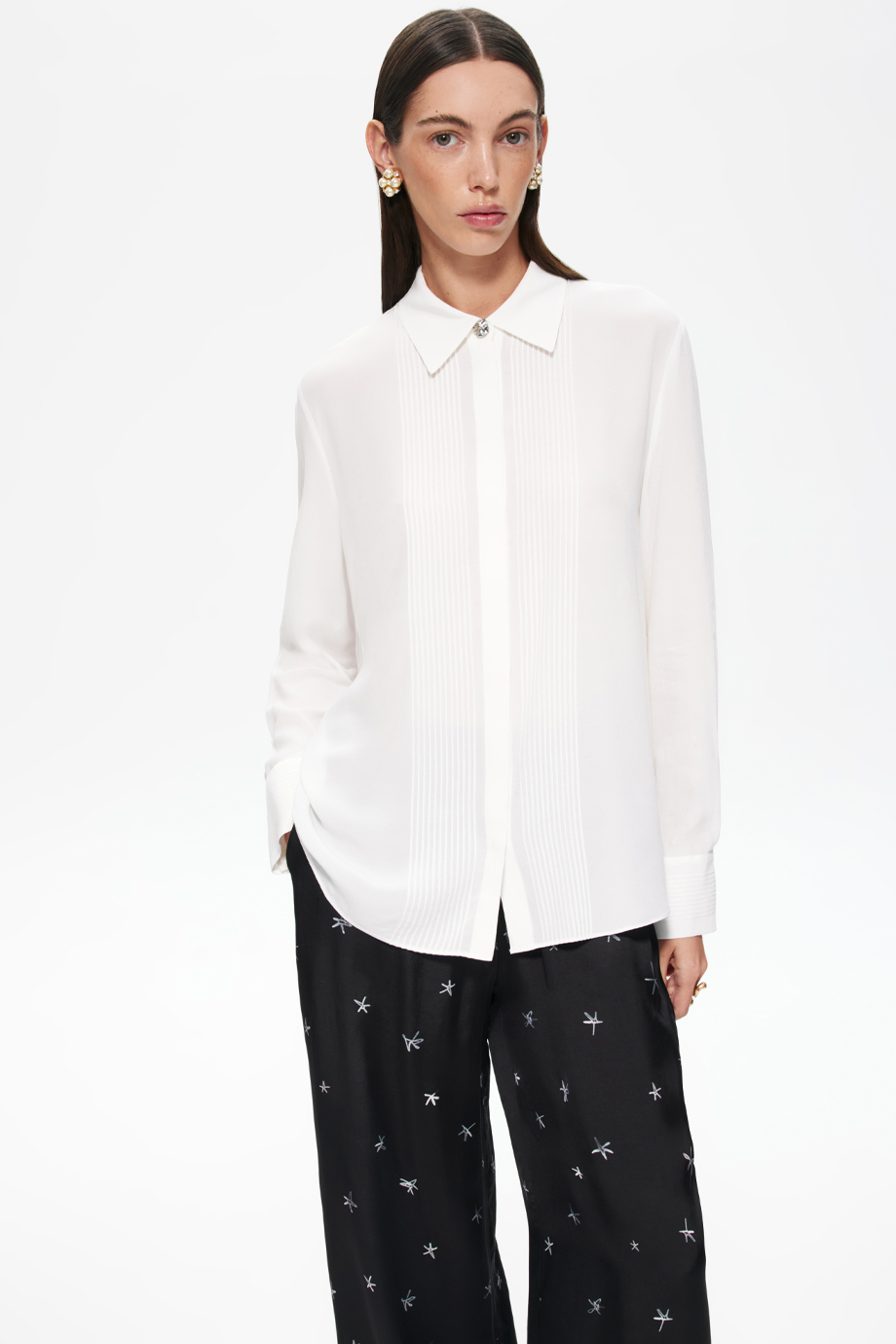 Блузка с защипами