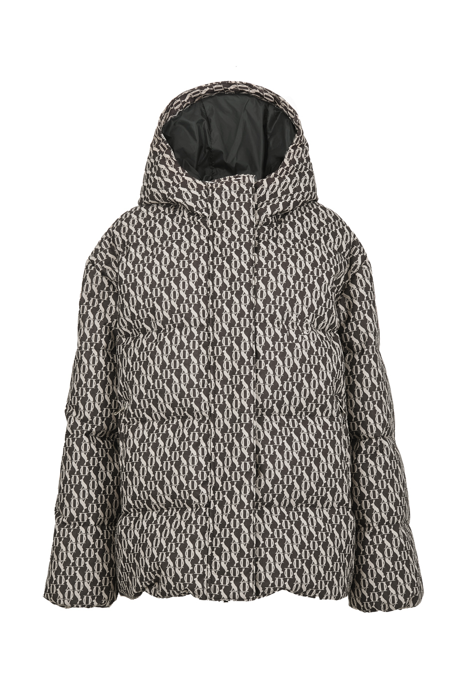 Пуховик жаккардовый