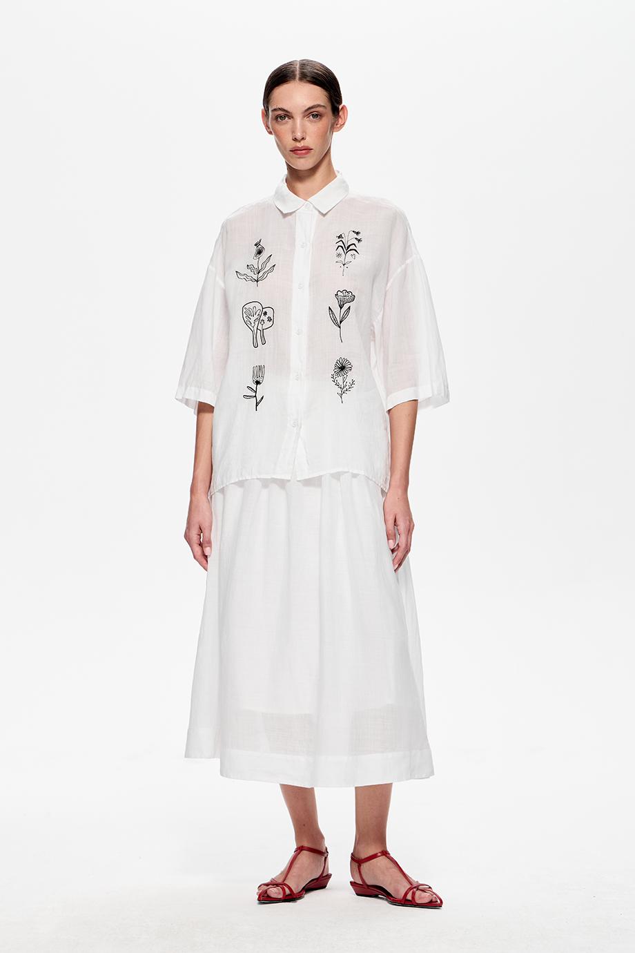 Юбка А-силуэта из крапивы