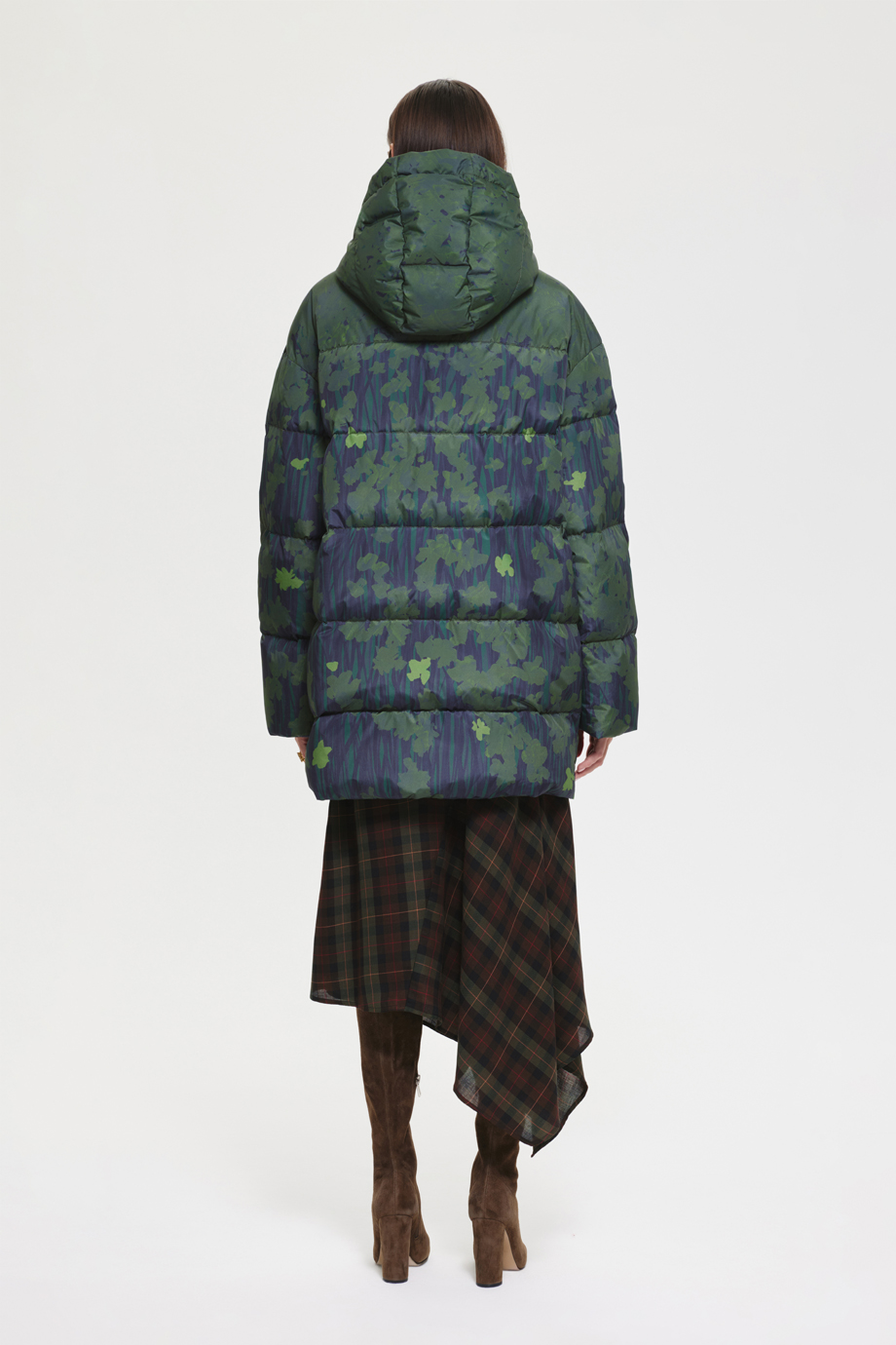 Пуховик с принтом