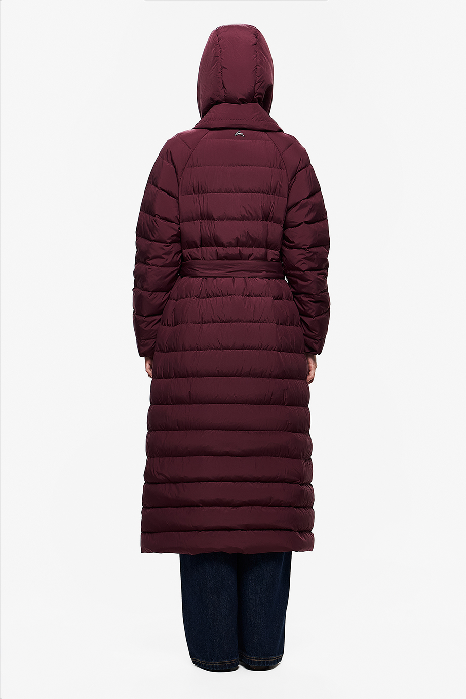 Пуховик легкий со съемным воротником