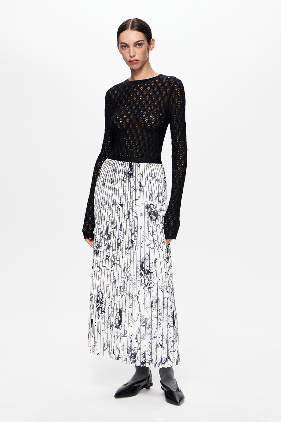 Юбка-плиссе с принтом