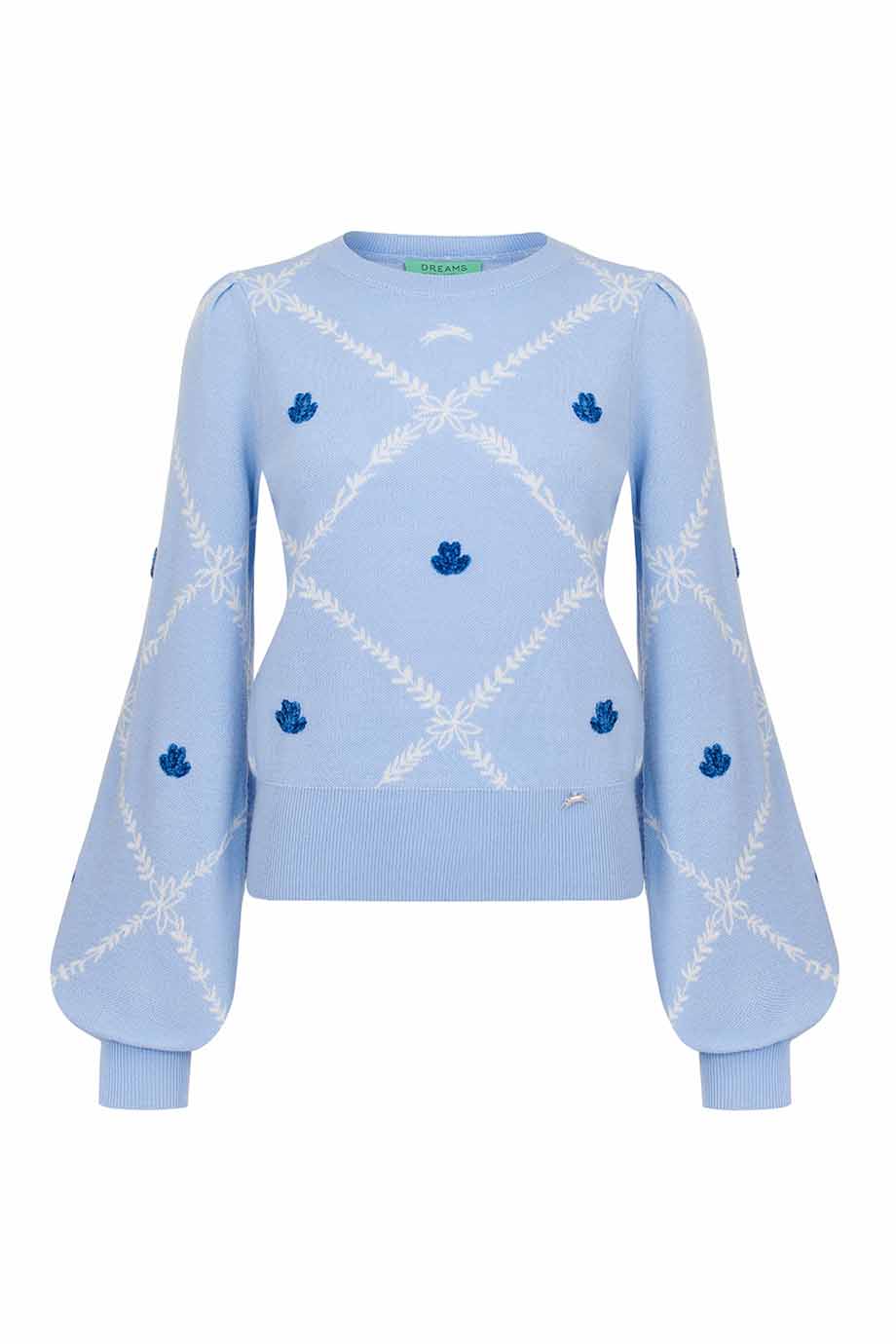 Джемпер с жаккардовым рисунком и вышивкой