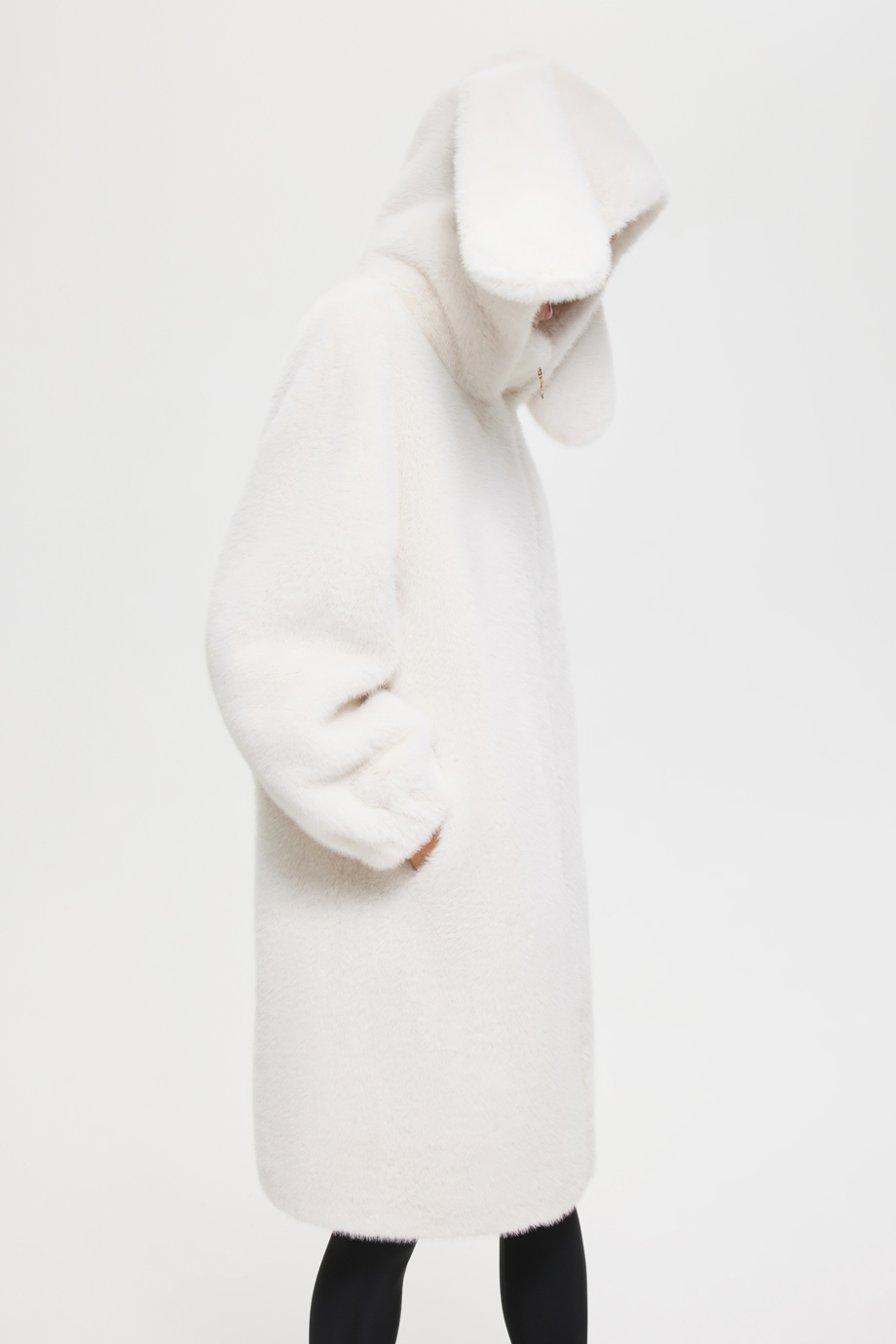 Шуба из экомеха с ушками