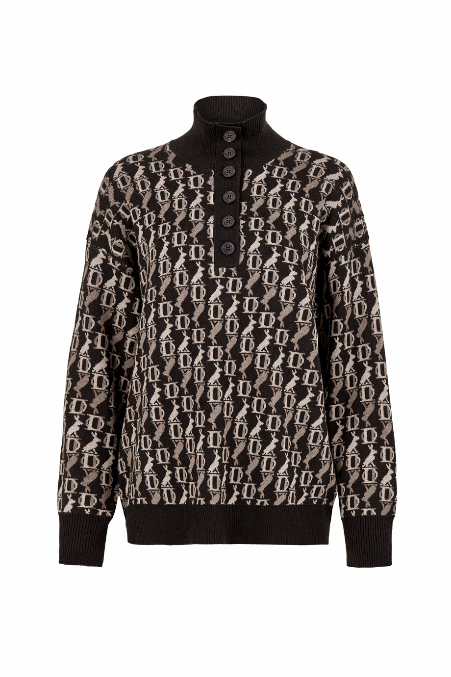 Джемпер с лого-паттерном