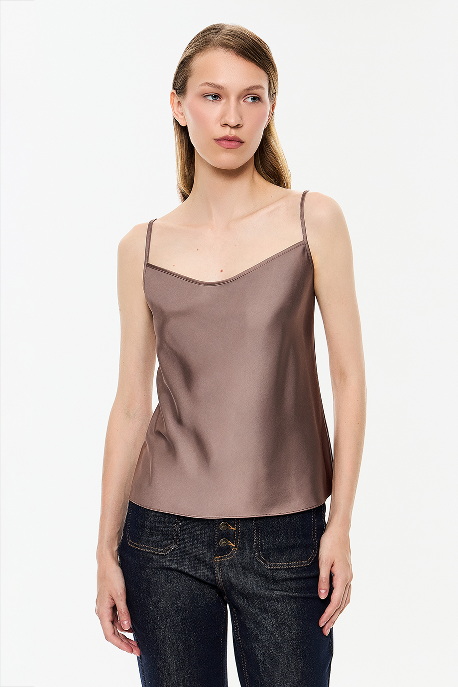 Атласный топ