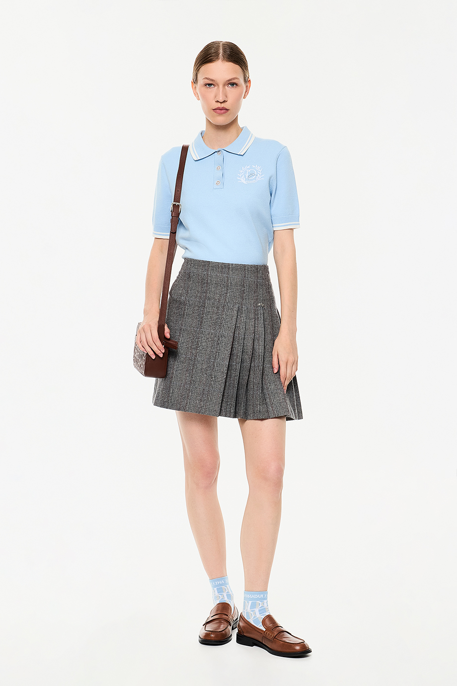 Юбка мини со складками