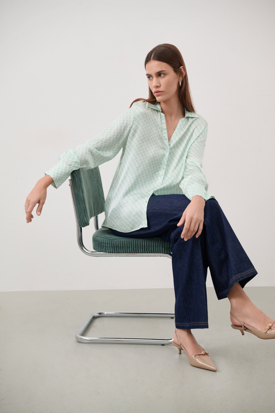 Блузка вискозная с принтом