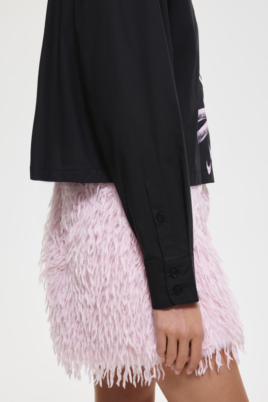 Блузка с принтом и вышивкой